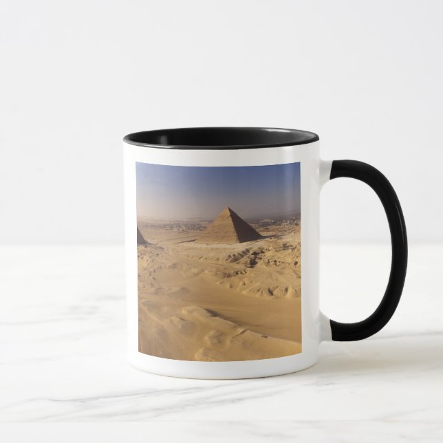 Caneca Egito, Pirâmides em Giza, Khafre, Khufu, Menkaure (Direita)