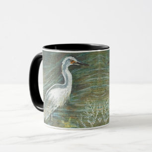 Caneca Egret Bird Water Art