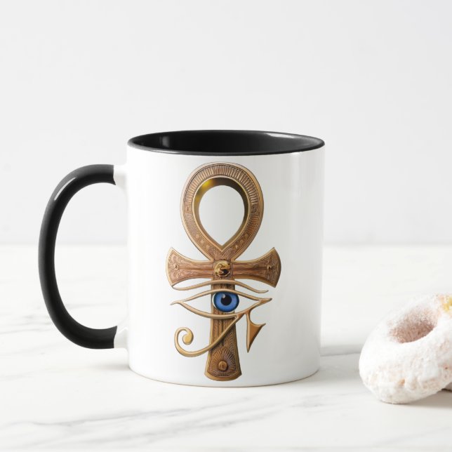Caneca egyption pharaoh art coffee mug (Com Donut)