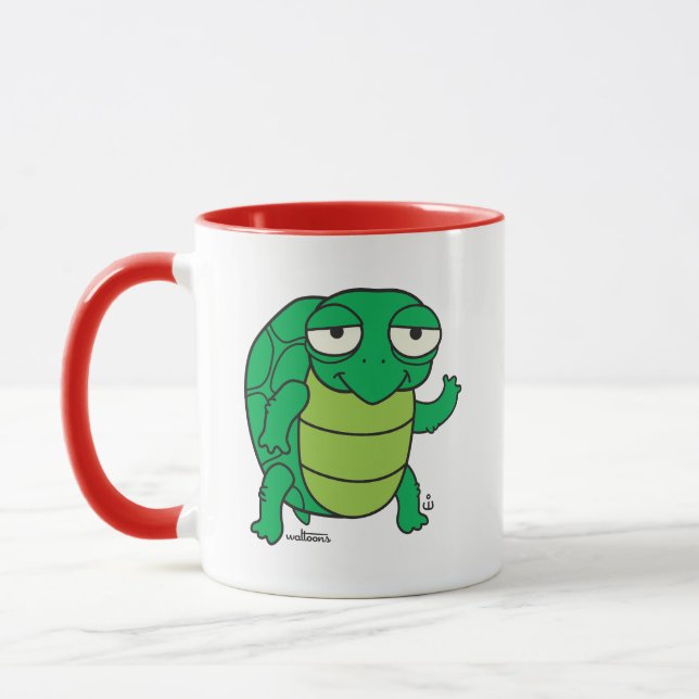 Caneca Ei, Pal! Cartoon Turtle Coffee Mug (Esquerda)
