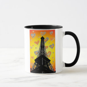 Caneca Eifel Tower Hearts Mug