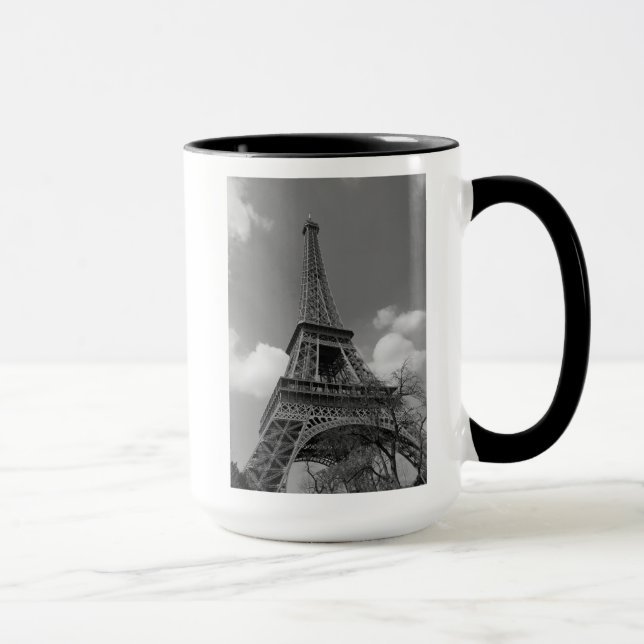 Caneca Eiffel nebuloso em preto e branco, 2015 (Direita)