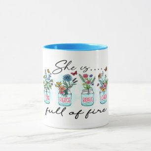 CANECA "ELA É CHEIO DE INCÊNDIO" CITAÇÃO INSPIRATIVA