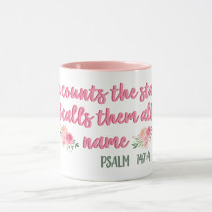 Caneca Ele Conta A Escritura Das Estrelas // Verso Da Bíb