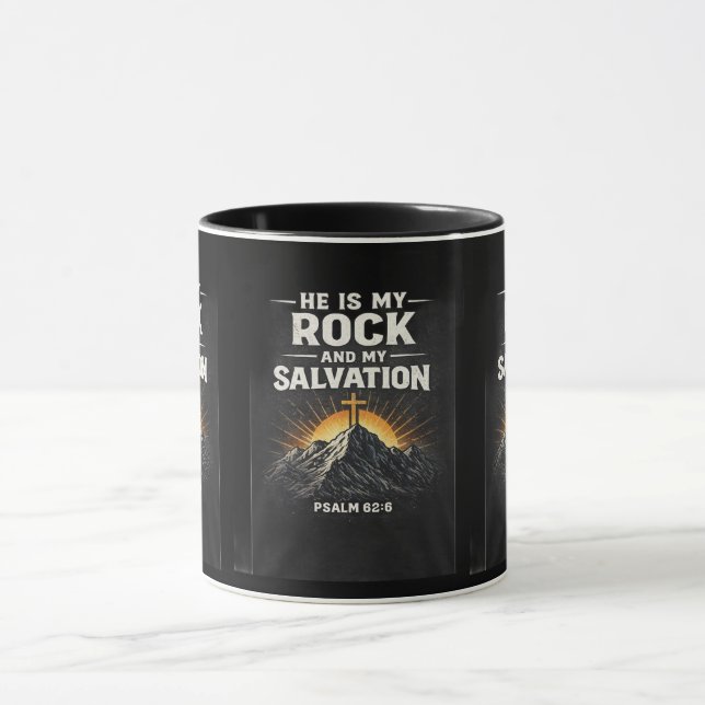 Caneca Ele é minha rocha (Centro)