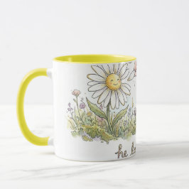 Caneca Ele me ama - Margarida me ama não Combinação Capri