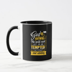 Caneca Ele Não Deixará Que Você Seja Tentado – Versículo
