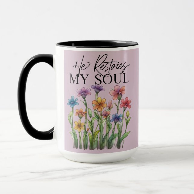 Caneca Ele Restaura Minha Alma (Esquerda)