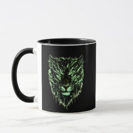 Caneca Electric Feline Focus | High-Impact Energy Art