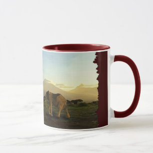 Caneca Elefante Africano e Savana