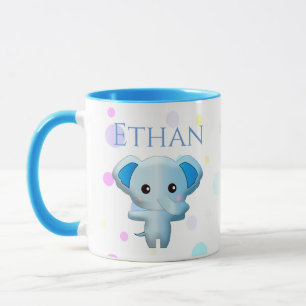 Caneca Elefante de Menino Azul