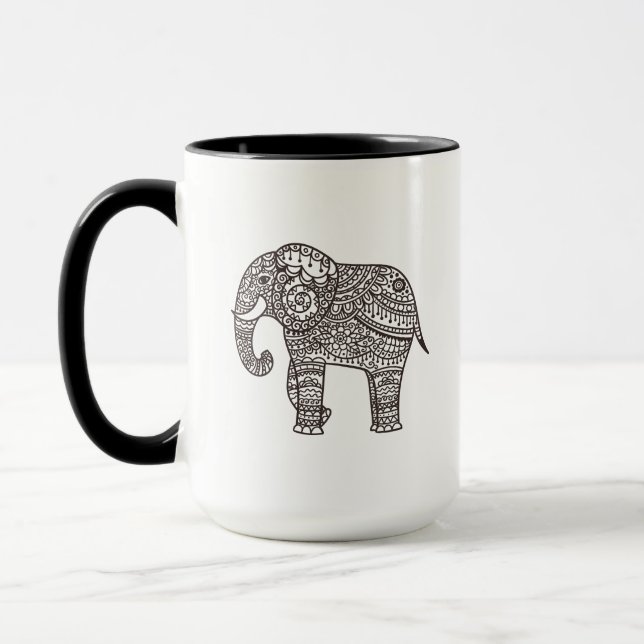 Caneca Elefante decorativo do estilo (Esquerda)