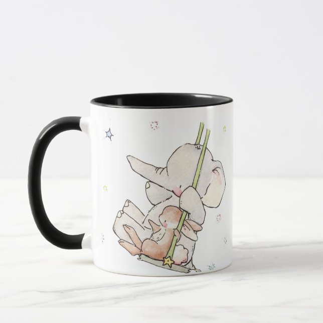 Caneca Elefante e coelhinhos (Esquerda)
