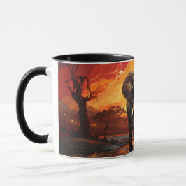 Caneca Elefante majestoso na Sunset Mug