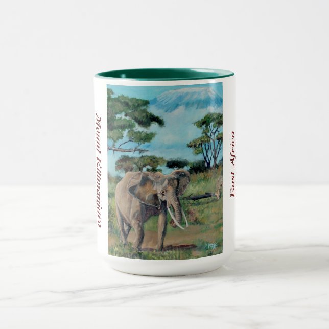 Caneca Elefante no Monte Kilimanjaro - Mug (Centro)