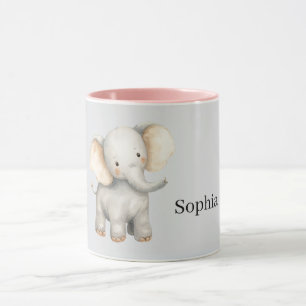 Caneca Elefante Safari Cinza