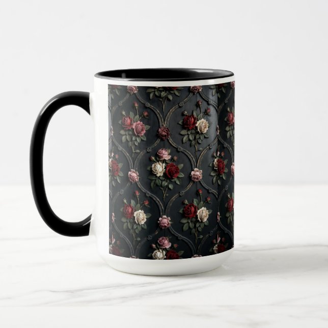 Caneca Elegância da Rosa Eterna (Esquerda)