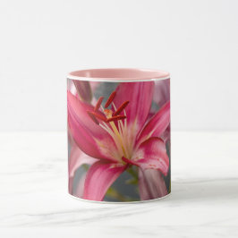 Caneca Elegância Escamoteada: Foto Rosa Asiática Flor