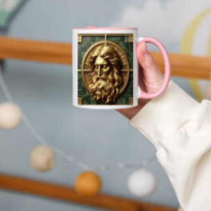 Caneca Elegância na cruz da absolvição em mármore com dou