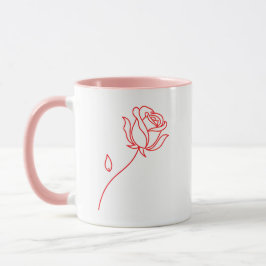 Caneca Elegant Red Rose Valentine's Day Coffee Mug