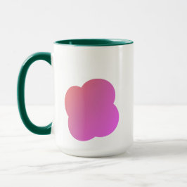 Caneca Elegant Rose Pink Floral with Green Interior