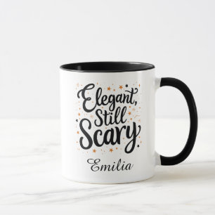 Caneca Elegante ainda assustador nome Caligrafia de Hallo