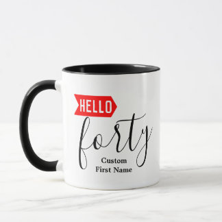Caneca Elegante aniversário de 40 anos Mug - Presente Per