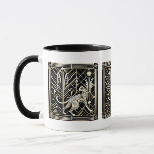 Caneca Elegante Art Deco cat