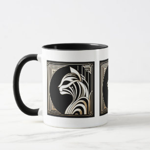 Caneca Elegante Art Deco cat