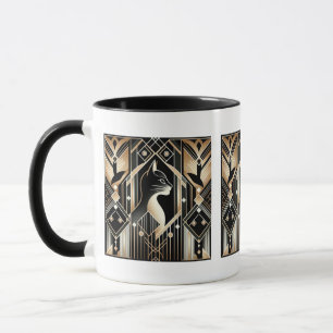 Caneca Elegante Art Deco cat