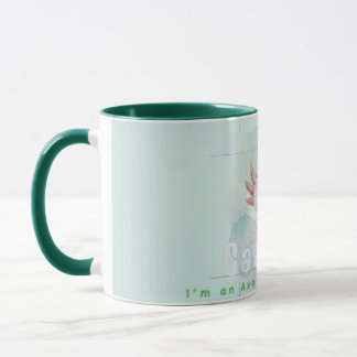 Caneca Elegante Axolotl em Aquarela em Cerâmica Personali