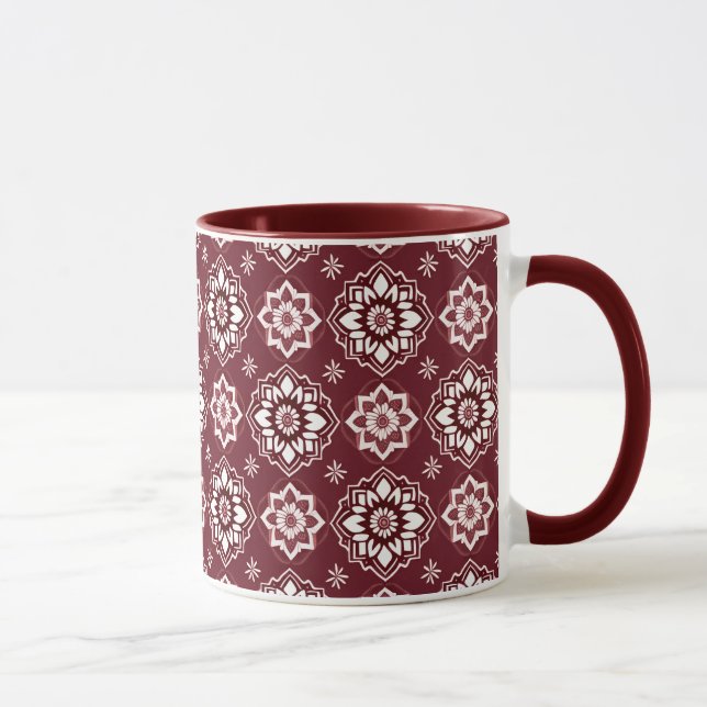 Caneca Elegante Boho Chic Floral (Direita)