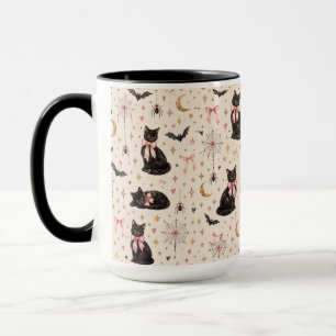 Caneca Elegante Chic Halloween Sazão Assombrada Café