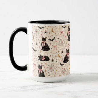 Caneca Elegante Chic Halloween Sazão Assombrada Café