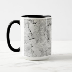 Caneca Elegante Cinza Pedra de Um Mársico em Cascata Text