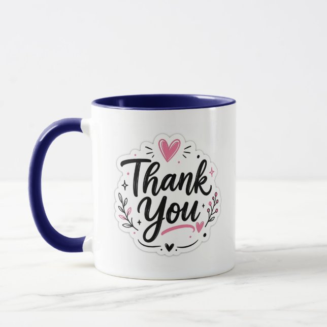 Caneca Elegante de Agradecimento | Belo Presente d (Esquerda)