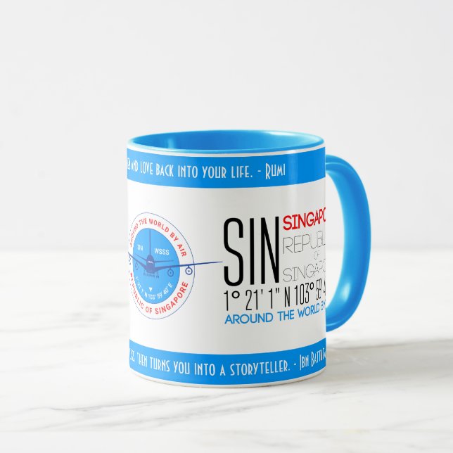 Caneca elegante de Singapura (Frente Esquerda)