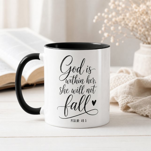 Caneca Elegante Escritura Cristã (Criador carregado)