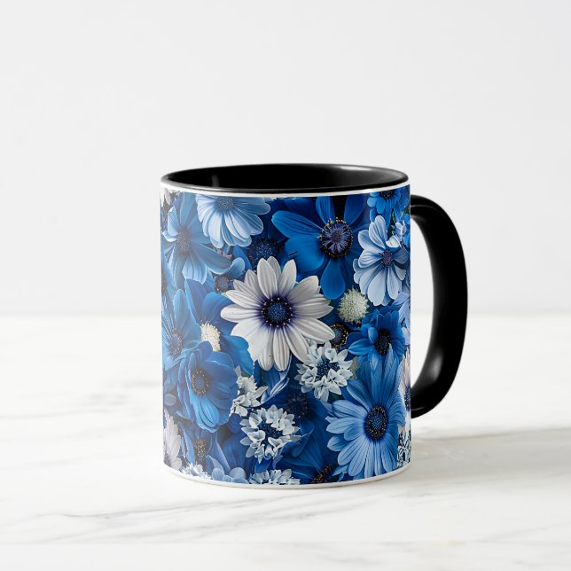 Caneca Elegante Fofo Sofisticado Chique Romântico Floral (Frente Esquerda)
