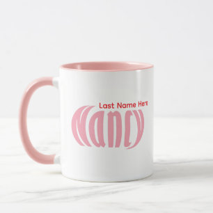 Caneca Elegante, gentil personalizado "Nancy" em Pastel r