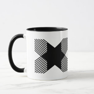 Caneca Elegante Início no Monograma da Letra X