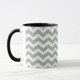 Caneca Elegante, moderno e clássico monograma de chevron