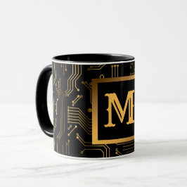 Caneca Elegante Profissional De Luxo Monograma