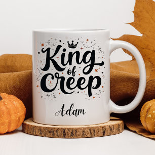 Caneca Elegante "Rei de Cristo" Nome Caligrafia de Hallow