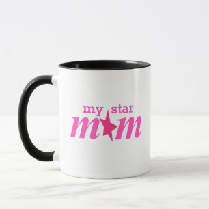 Caneca Elegante Rosa Personalizado Minha Estrela Mãe