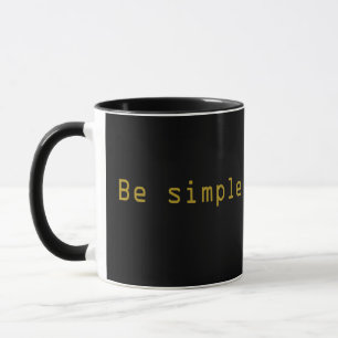 Caneca Elegante roteiro moderno Seja simples