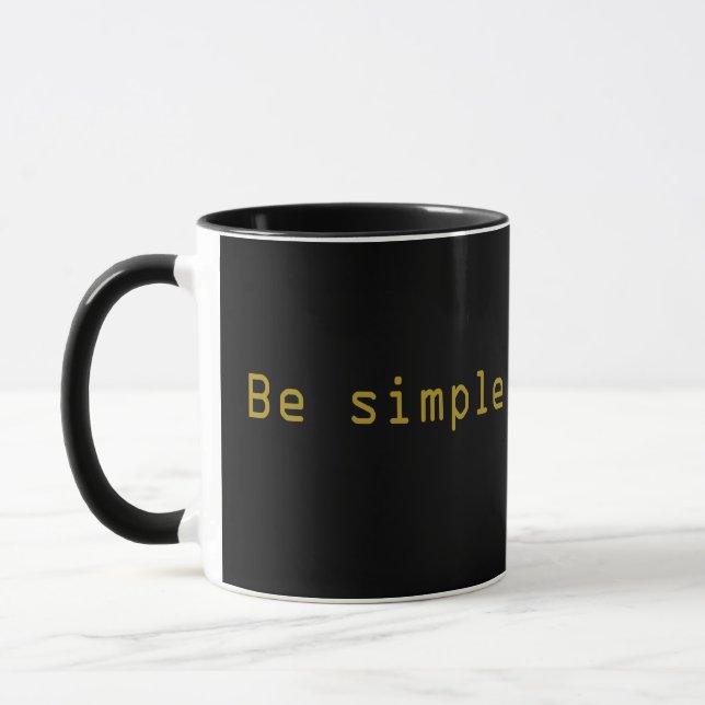 Caneca Elegante roteiro moderno Seja simples (Esquerda)