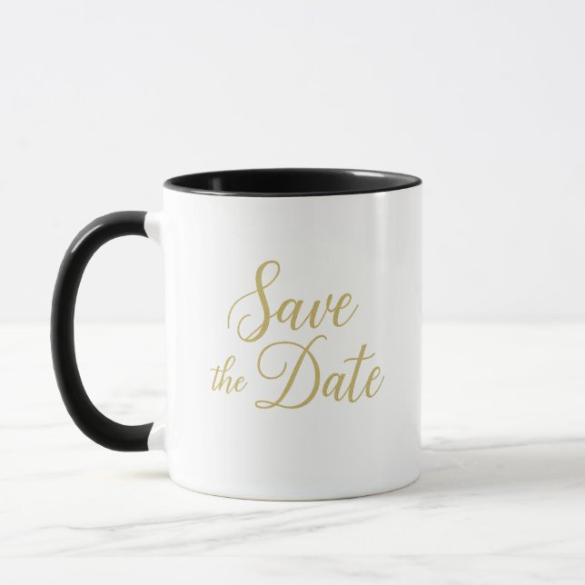 Caneca Elegante Salve a Mug de Data - Manutenção de Casam (Esquerda)