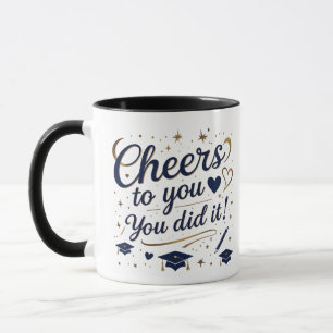 Caneca Elegante Saúde para você Mug de Graduação - Marinh