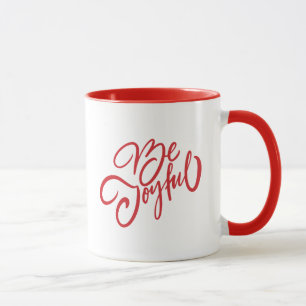 Caneca Elegante Seja Joyful Holiday Design